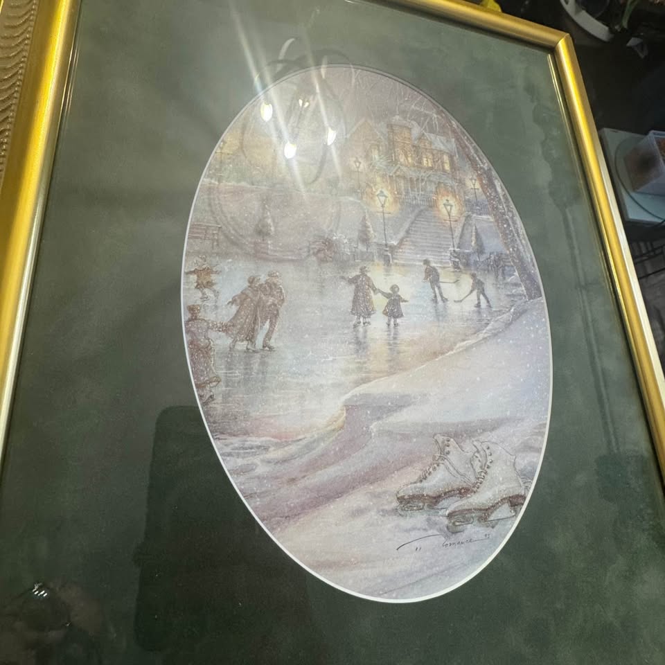a print of the painting "Evening Skaters" by Canadian artist Tri - photo 5