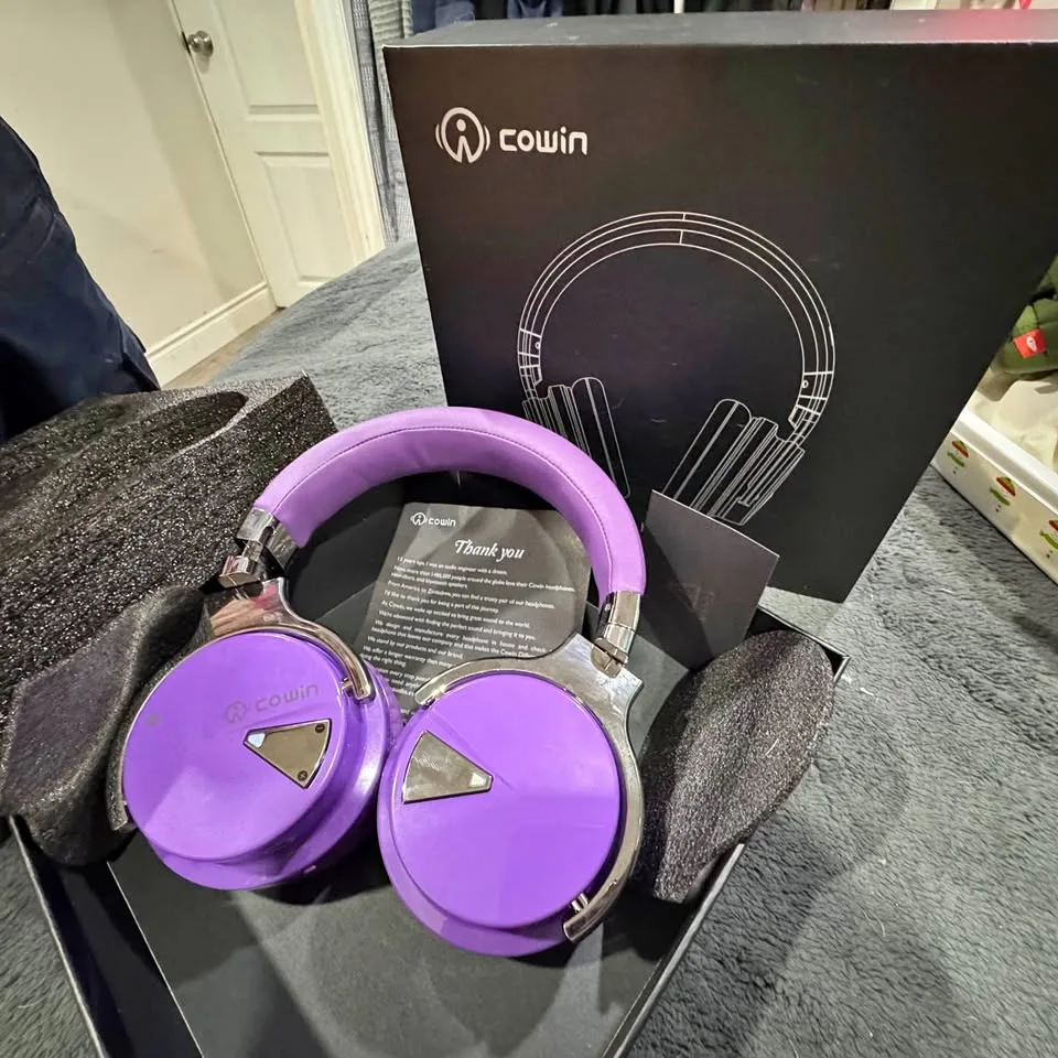 🎧 Cowin Over-Ear Wireless Headphones – Purple – Brand New! thumbnail