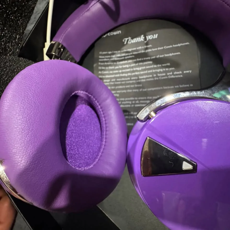 🎧 Cowin Over-Ear Wireless Headphones – Purple – Brand New! image indicator(4)