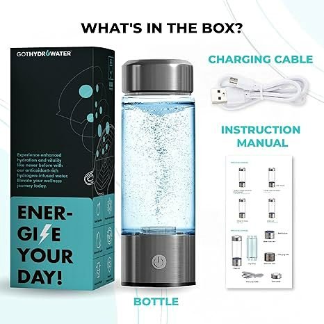 GotHydroWater, Hydrogen Water Bottle - USB charging