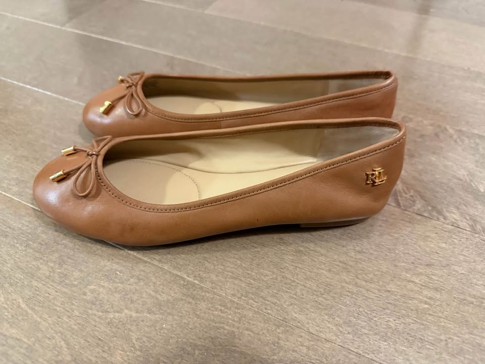 Ralph Lauren Ballet Flats NIB Cognac Brown size 6 - photo 2