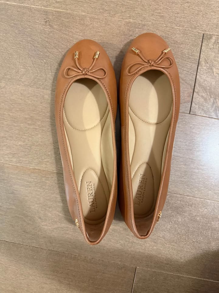 Ralph Lauren Ballet Flats NIB Cognac Brown size 6 - photo 4
