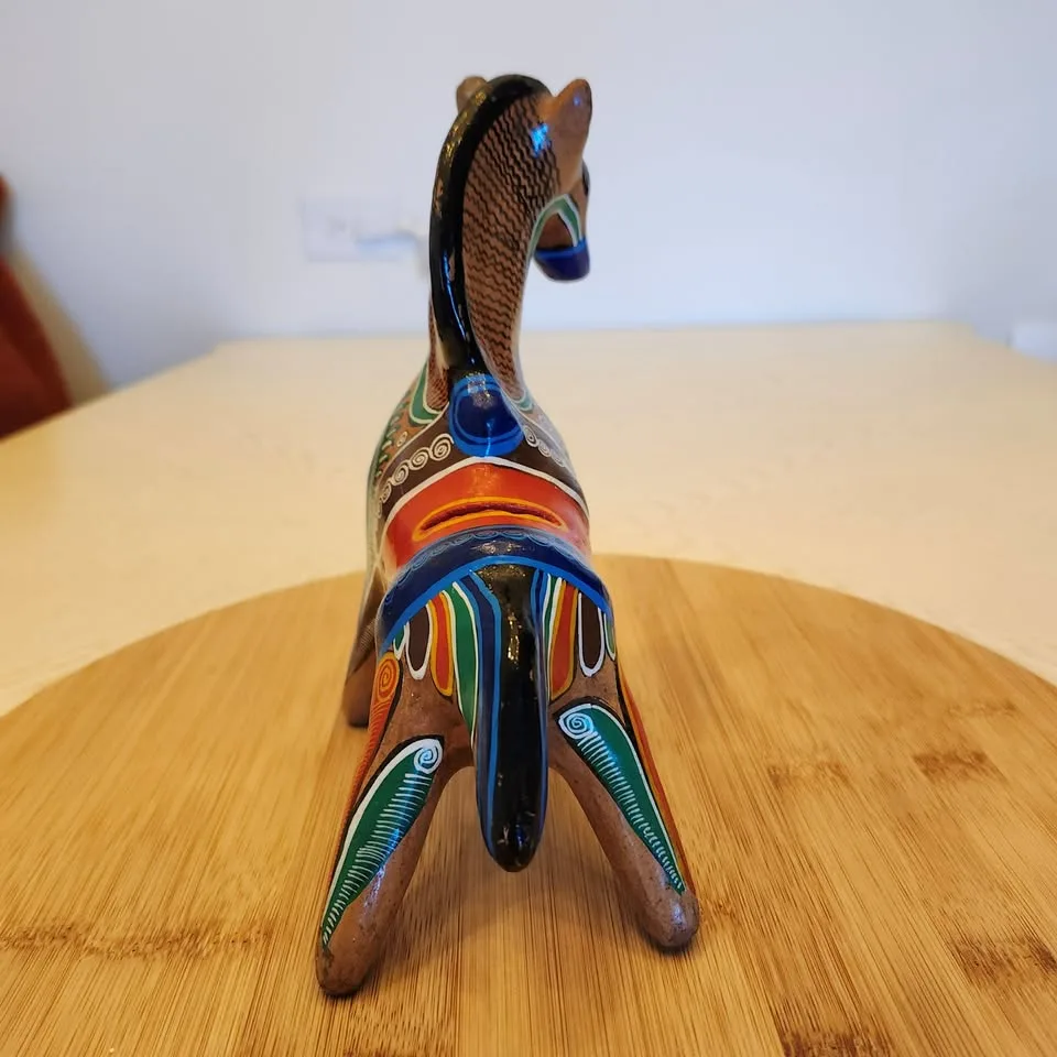 Vintage Hand Painted Ceramic Horse Coin Bank image indicator(5)