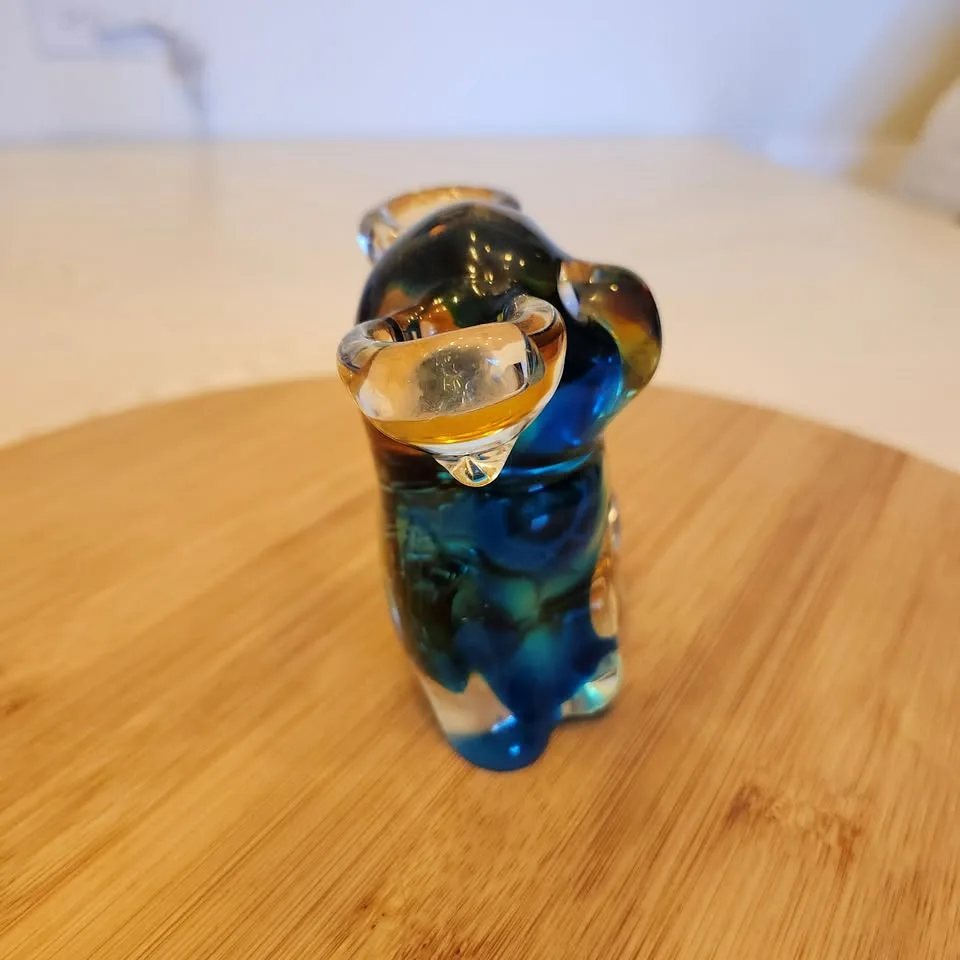 Multi-color Glass Dog Candle Holder image indicator(5)