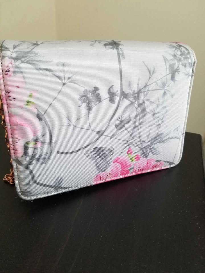 Ted Baker grey & pink floral purse - photo 3