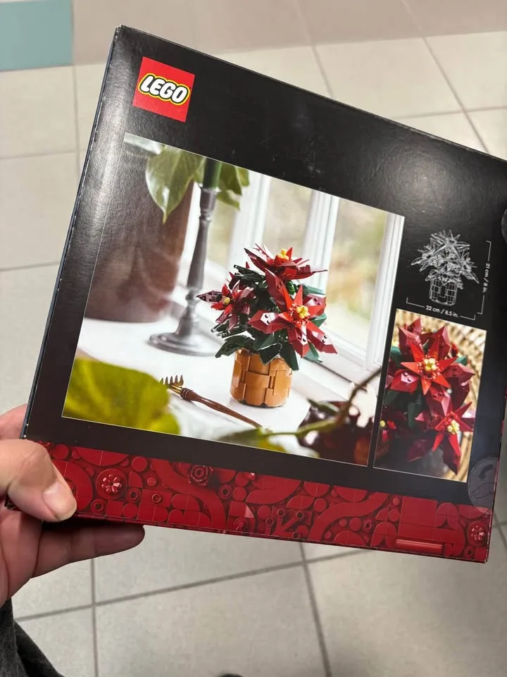 NIB LEGO Botanicals Icons Poinsettia Plant Building Set, Holiday image indicator(2)