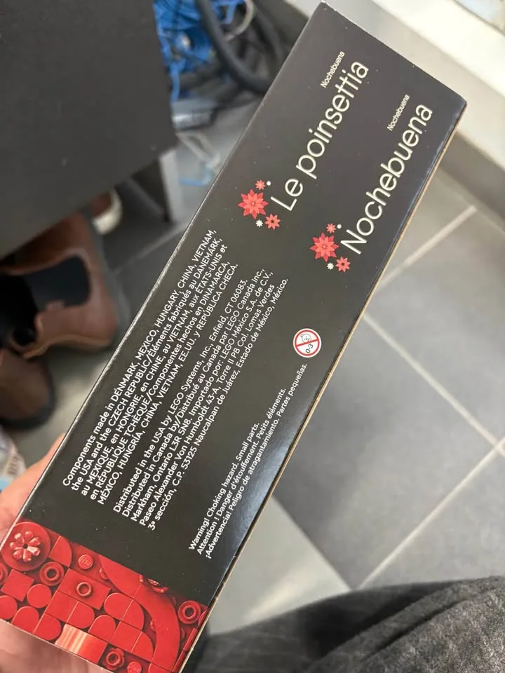 NIB LEGO Botanicals Icons Poinsettia Plant Building Set, Holiday image indicator(5)