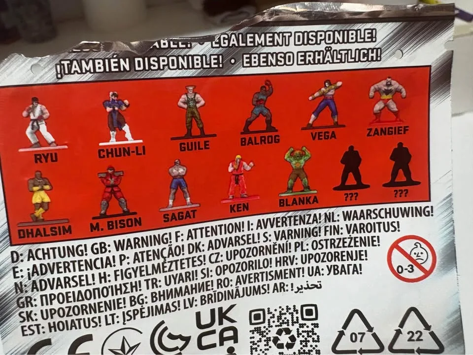 Street Fighter 2 Nano MetalFig Blind Bag LOT of 10 image indicator(8)