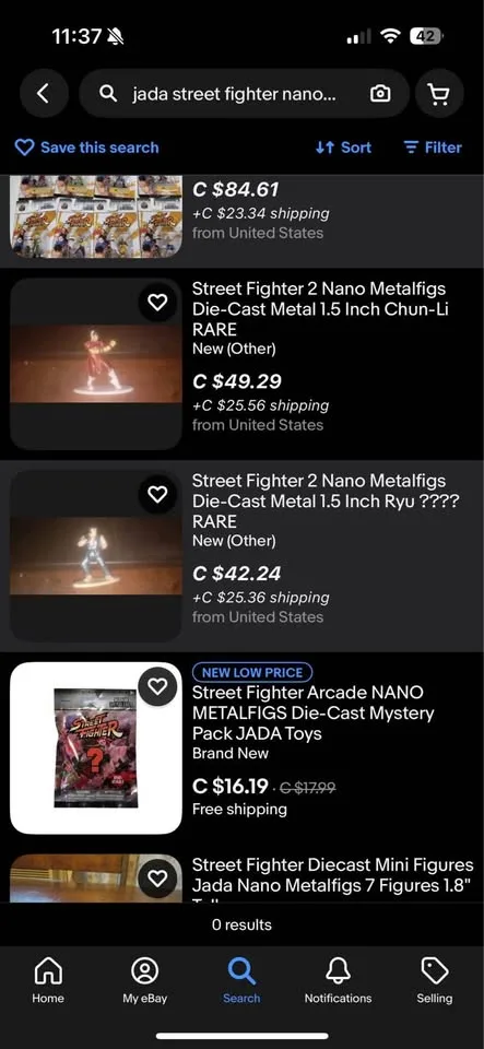 Street Fighter 2 Nano MetalFig Blind Bag LOT of 10 image indicator(9)