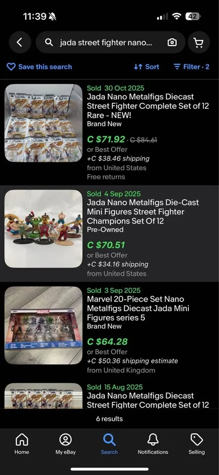 Street Fighter 2 Nano MetalFig Blind Bag LOT of 10 image indicator(10)