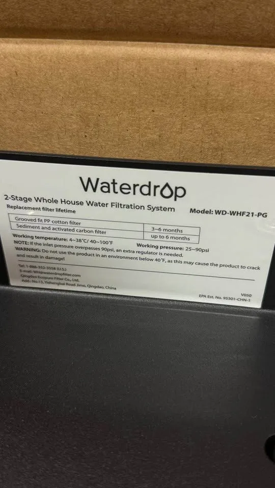 🚿 Waterdrop Whole House Water Filter System – Brand New image indicator(7)