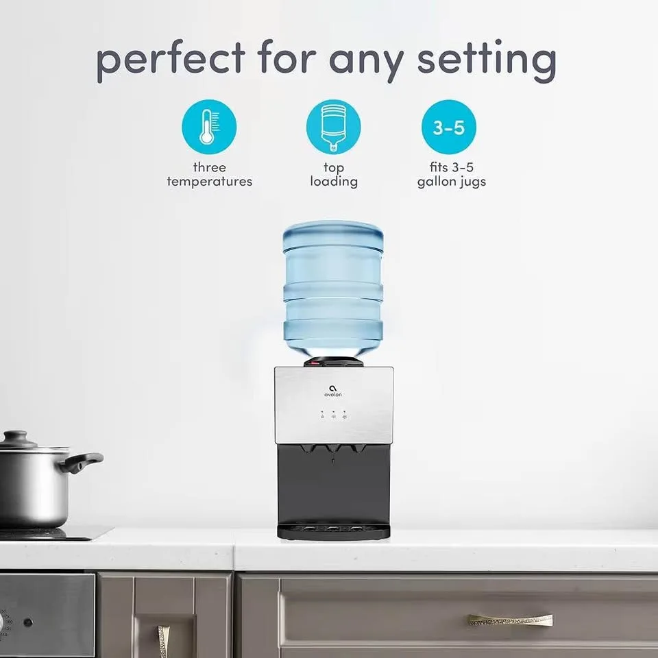 Premium 3 Temperature Top Loading Countertop Water Cooler Dispen image indicator(3)