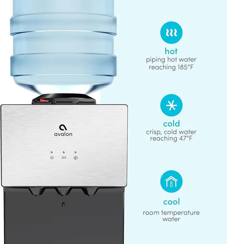 Premium 3 Temperature Top Loading Countertop Water Cooler Dispen image indicator(4)