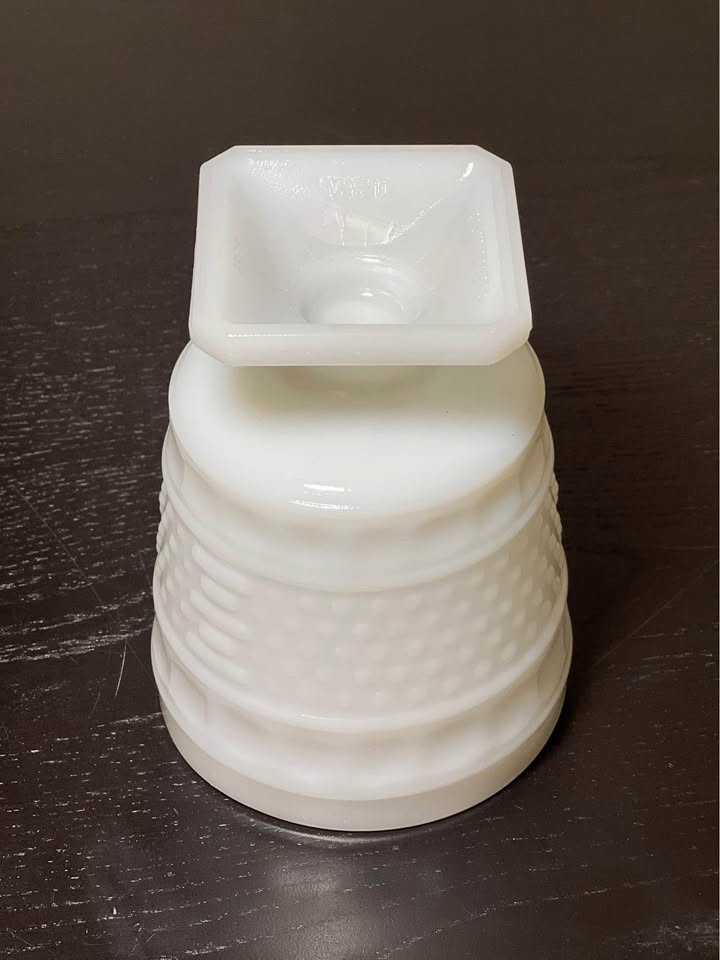 Napco Milk Glass Pedestal Planter Vase, model number #1180 - photo 5