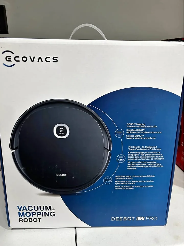 Ecovacs sweep and mop robot vacuum deebot u2 pro