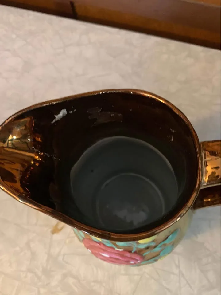 Copper lustre ware milk pitcher image indicator(2)
