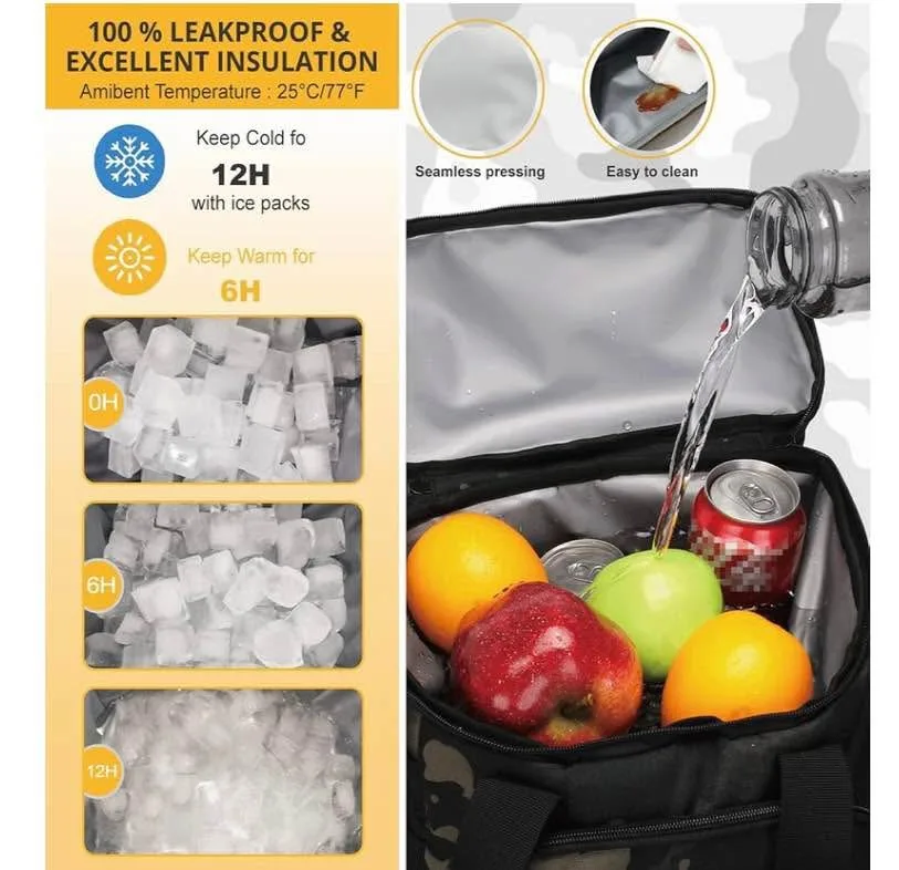 Tactical Backpack Cooler,Lunch Backpack for Men Adults Work with image indicator(6)