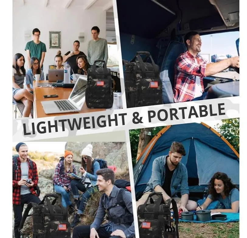 Tactical Backpack Cooler,Lunch Backpack for Men Adults Work with image indicator(7)