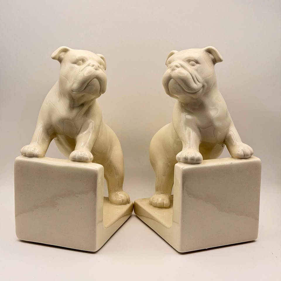 Ceramic (2) Bulldog Book Ends—Rowing Blazers x Target