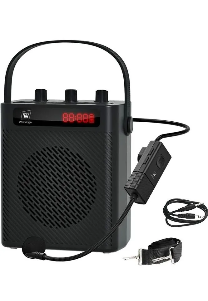 Voice Amplifier with Wireless Microphone - Portable Bl thumbnail