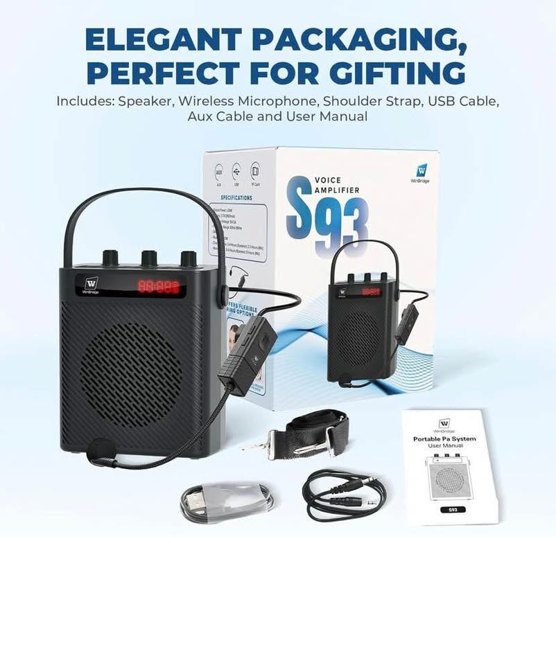 Voice Amplifier with Wireless Microphone - Portable Bl - photo 2