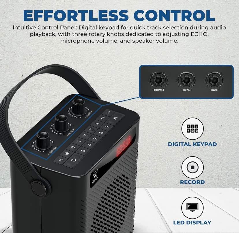 Voice Amplifier with Wireless Microphone - Portable Bl - photo 4