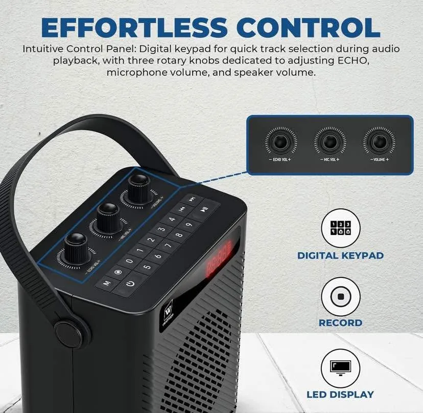 Voice Amplifier with Wireless Microphone - Portable Bl image indicator(4)