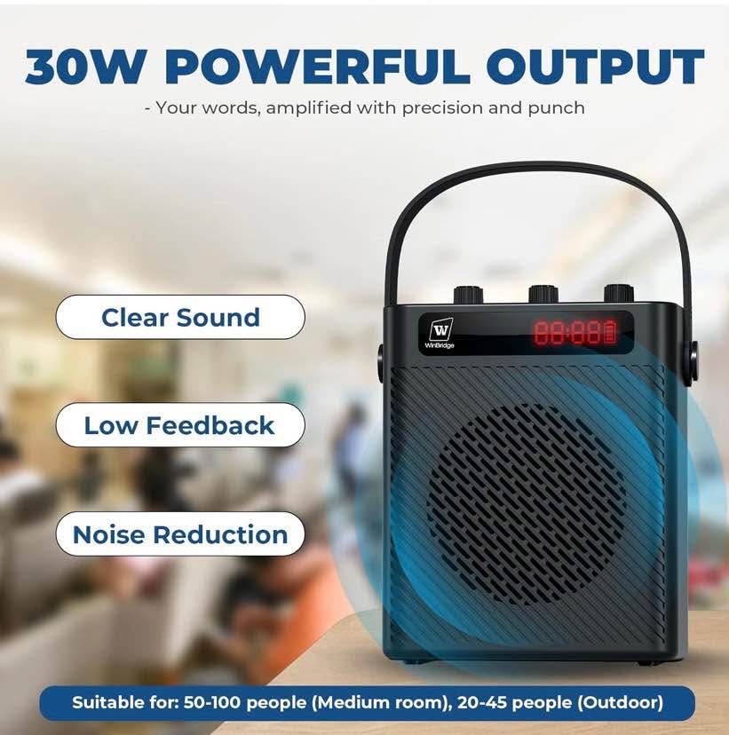 Voice Amplifier with Wireless Microphone - Portable Bl - photo 5