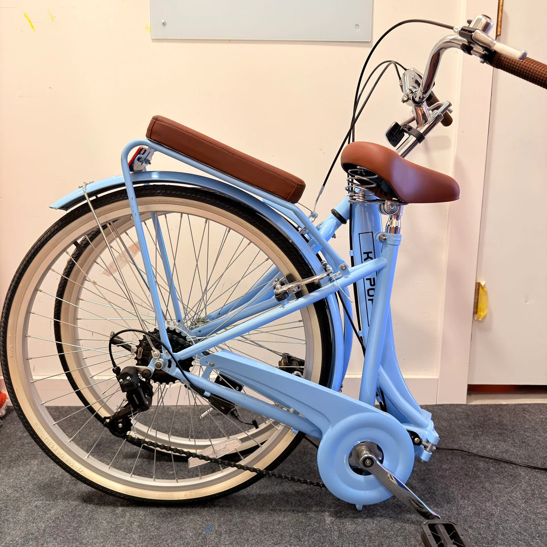 Foldable City Bike - K+POP Step-Through - Sky Blue - 7-Speed image indicator(10)