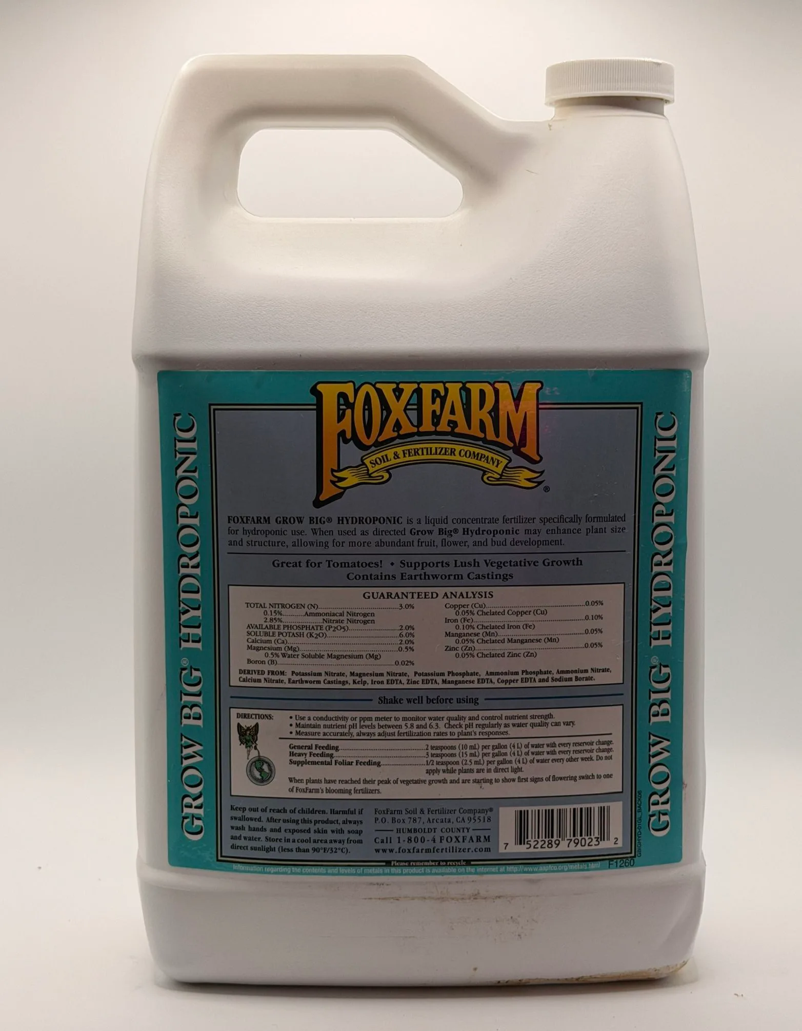 FoxFarm Grow Big - 1 Gallon (3-2-6) | Brand New, Sealed image indicator(2)