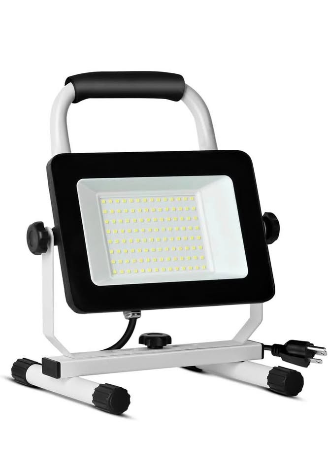 UFOND 6000 Lumen LED Work Light with Stand,60W Waterproof Flood