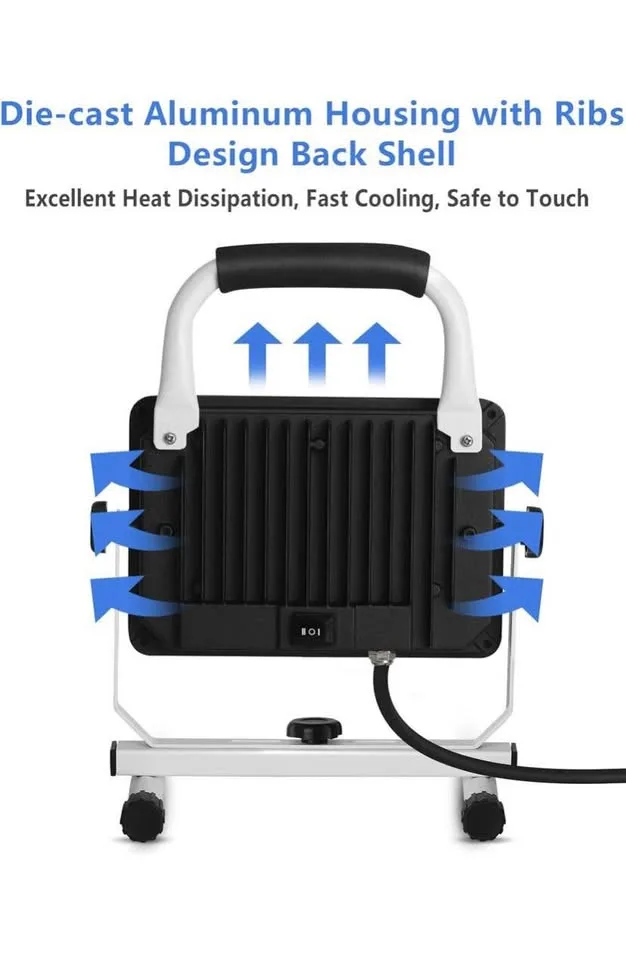 UFOND 6000 Lumen LED Work Light with Stand,60W Waterproof Flood image indicator(4)