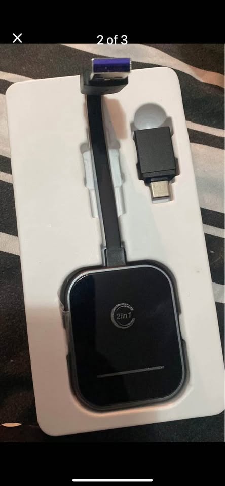 2-in-1 Wireless Carplay Adapter for iPhone & Android, Converts W - photo 3