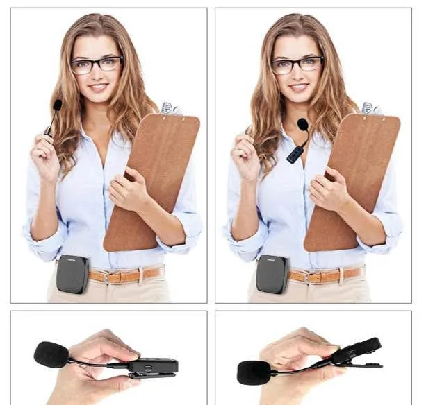 ZOWEETEK Voice Amplifier with Wireless Lavalier Microphone for T image indicator(6)