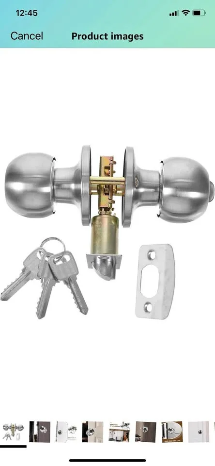 Doorknob Lock Interior Door Knobs Lock Bedroom Door Locks Easy t thumbnail