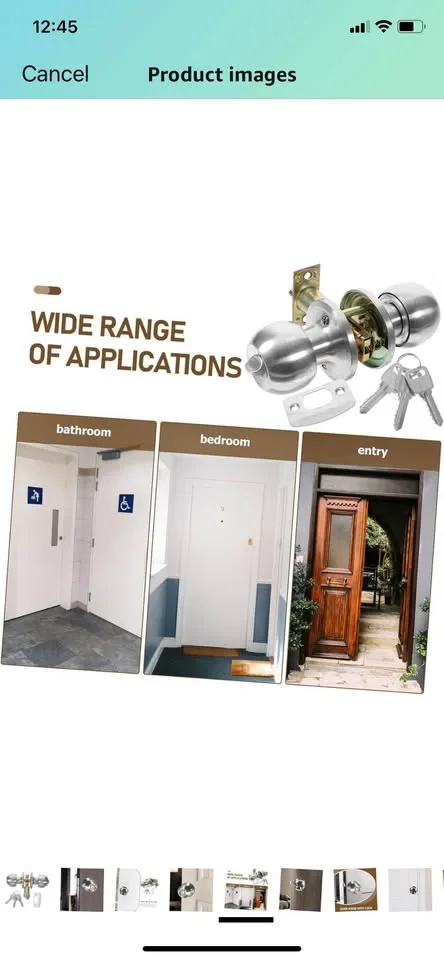 Doorknob Lock Interior Door Knobs Lock Bedroom Door Locks Easy t image indicator(3)