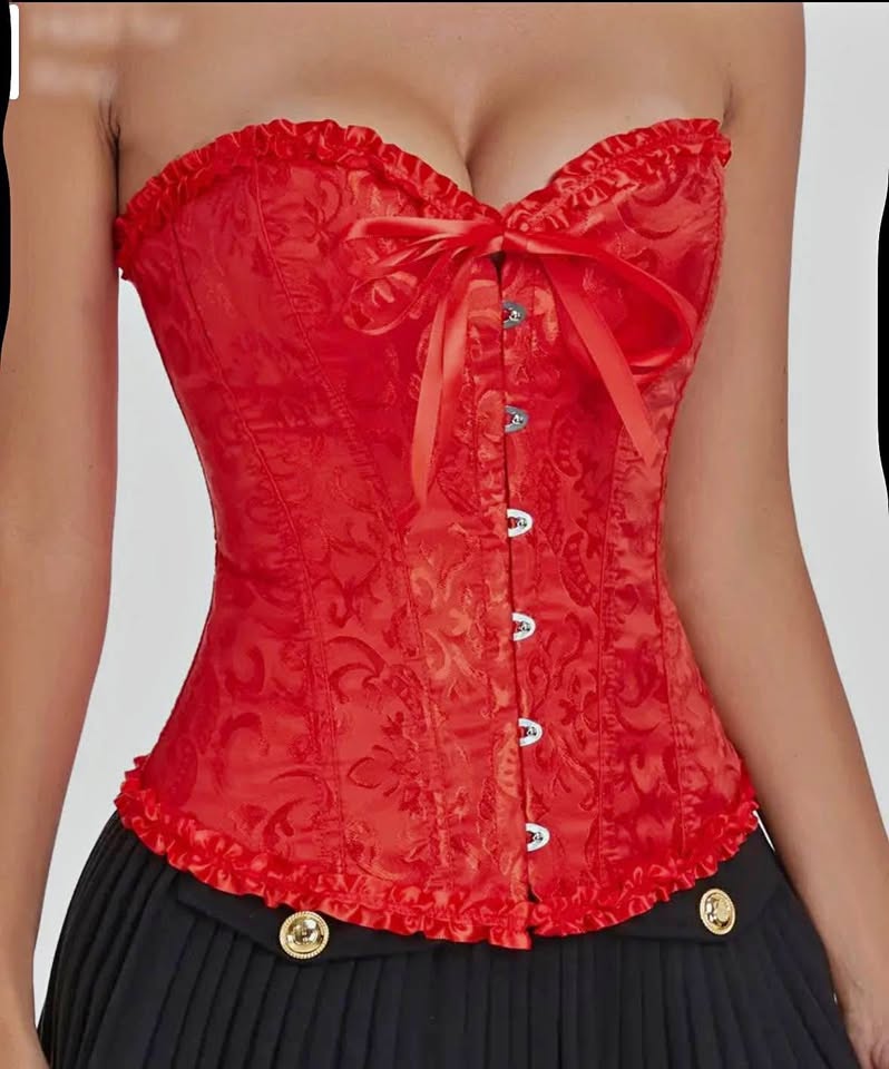 Red corset top