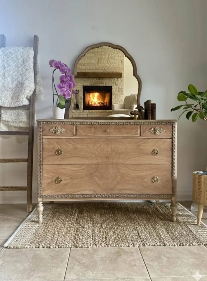 Restored Light Wood Antique Dresser image indicator(2)