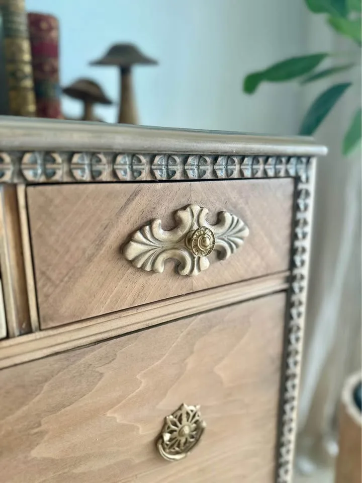 Restored Light Wood Antique Dresser image indicator(4)