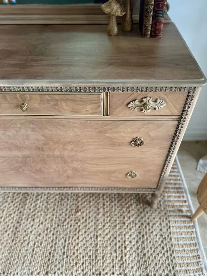 Restored Light Wood Antique Dresser image indicator(7)