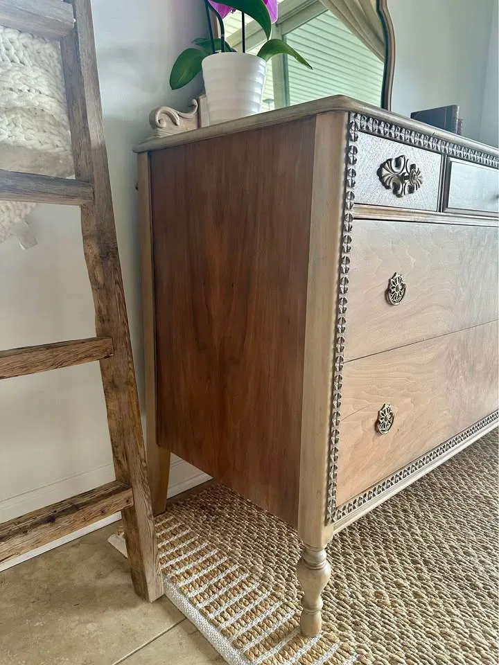 Restored Light Wood Antique Dresser image indicator(8)