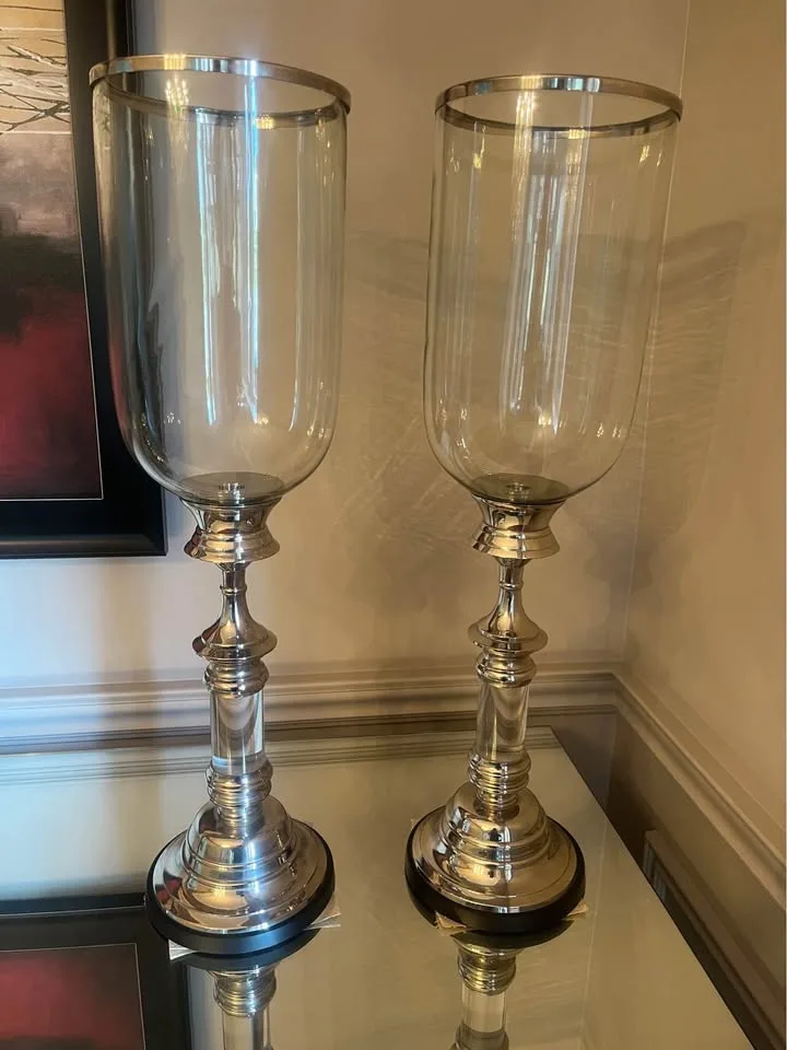 Glass & Chrome Candleholders image indicator(2)