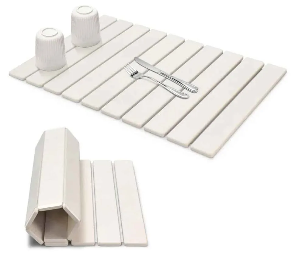 Large Stone Dish Drying Mats for Kitchen Counter,  Quick Dry Col image indicator(3)