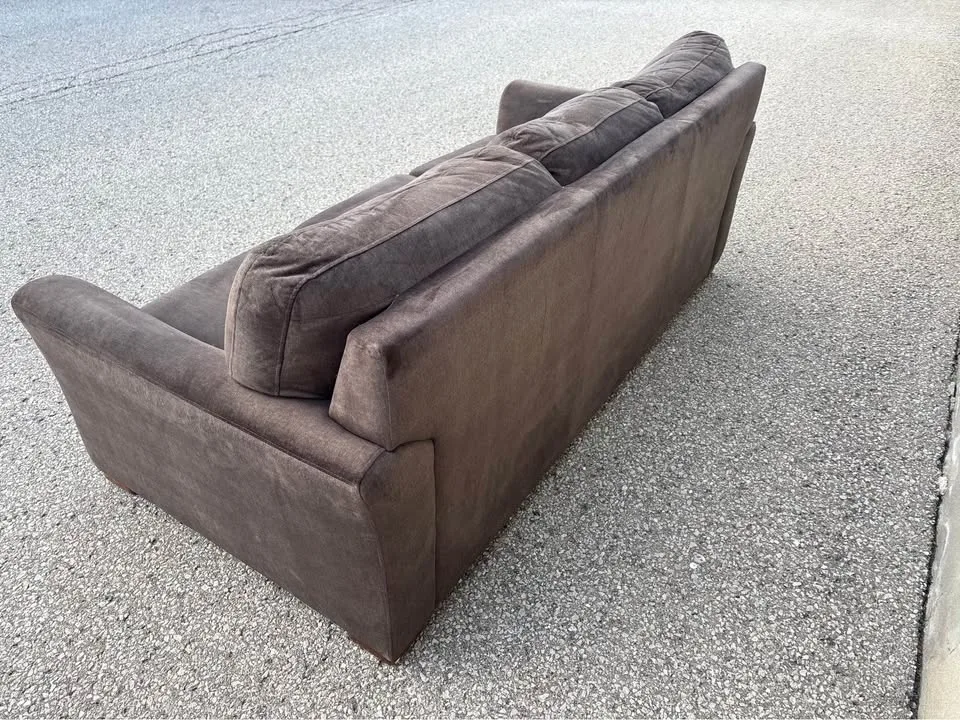 FREE DELIVERY✅ MICRO-SUEDE GREY LARGE COMFY 3 SEATER COUCH / S image indicator(6)