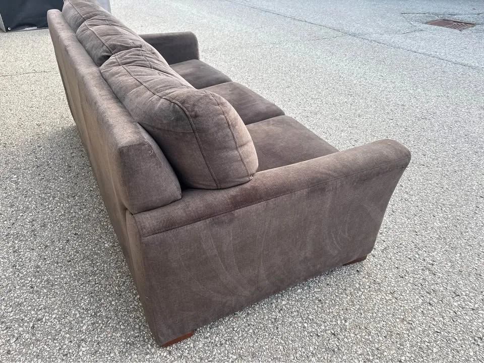 FREE DELIVERY✅ MICRO-SUEDE GREY LARGE COMFY 3 SEATER COUCH / S image indicator(7)