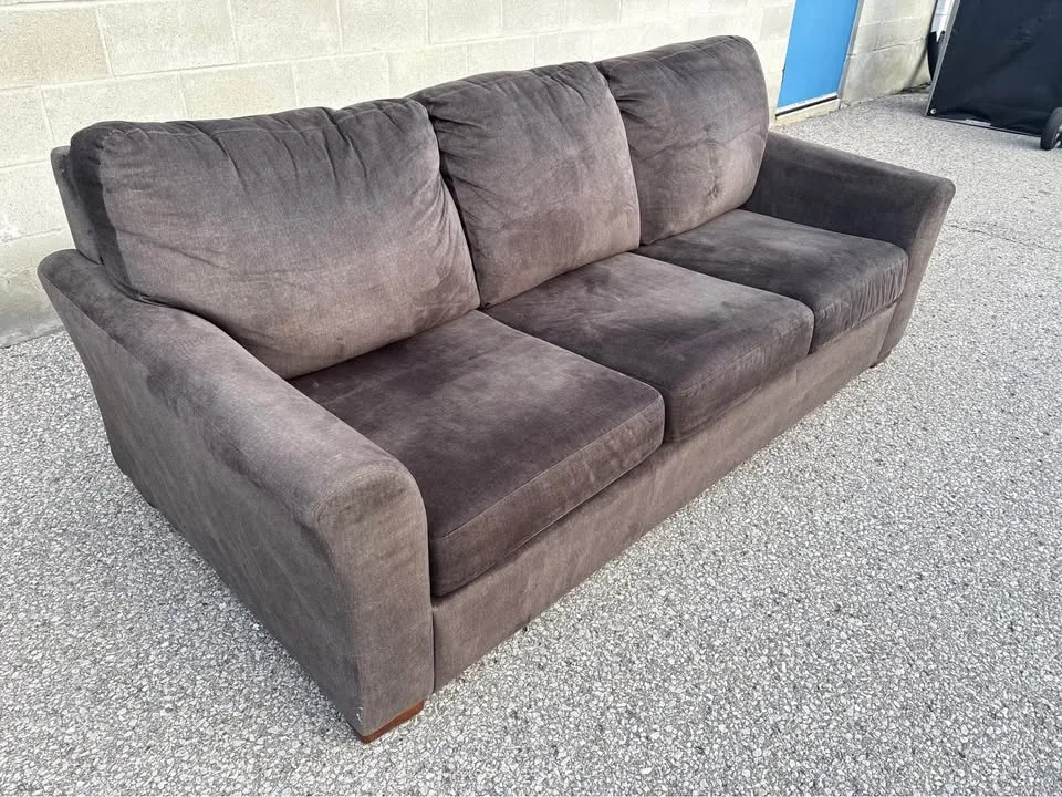 FREE DELIVERY✅ MICRO-SUEDE GREY LARGE COMFY 3 SEATER COUCH / S image indicator(8)