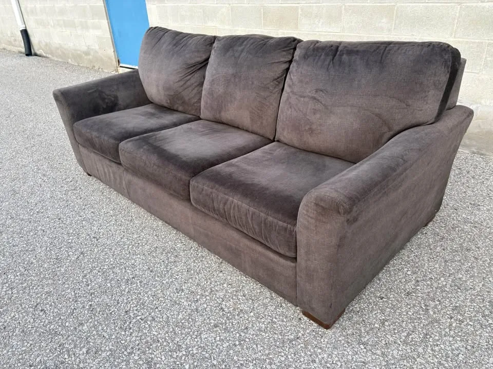 FREE DELIVERY✅ MICRO-SUEDE GREY LARGE COMFY 3 SEATER COUCH / S image indicator(9)