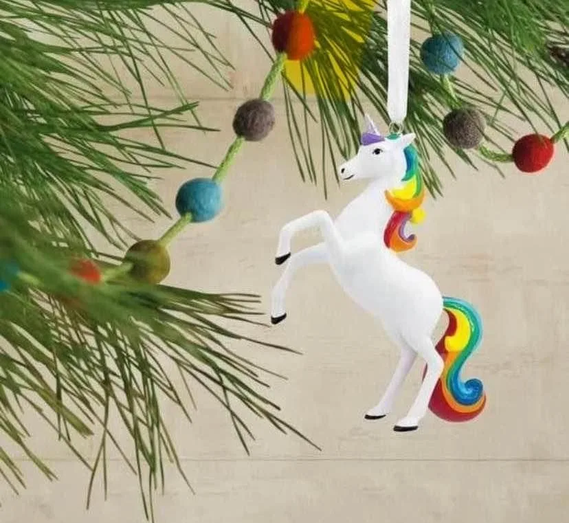BRAND NEW: Hallmark Christmas Tree Ornament - Rainbow Mane Unico image indicator(9)