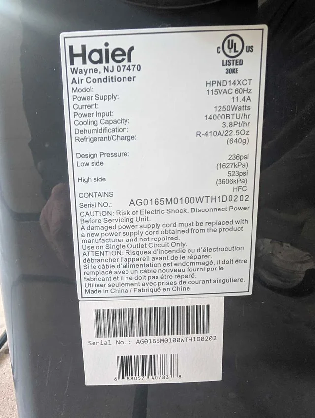 Haier Portable Air Conditioner image indicator(5)