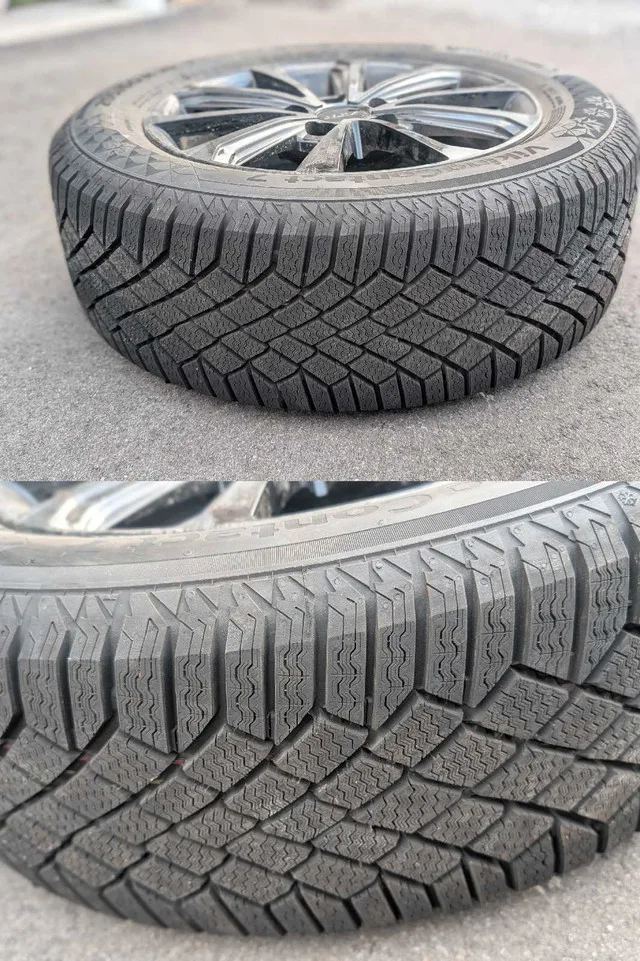 Used Twice Only! Continental Winter Tires+Alloy Rims+Tpms Sensor image indicator(2)